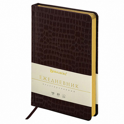 Ручка шариковая PARKER "Jotter Core Stainless Steel GT", ежедневник А5 коричневый, пакет, 880890