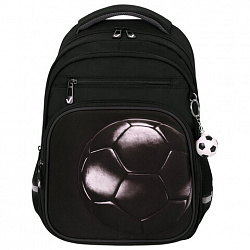 Рюкзак BRAUBERG PROFI, 2 отделения, с брелком, "Leather ball", 3D-панель, 36х27х19 см, 274416