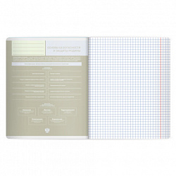 Тетрадь предметная MonoPastel 48 л., пластиковая обложка, ОБЗР, клетка, подсказ, BRAUBERG, 405513