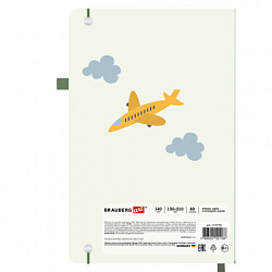 Скетчбук, слоновая кость 140 г/м2, 130х210 мм, 80 л., софт-тач, резинка, BRAUBERG ART CLASSIC, "Traveler", 117775