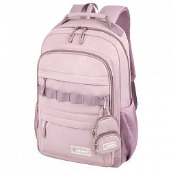 Рюкзак HEIKKI FUSION (ХЕЙКИ) универсальный, 2 отделения, отделение для ноутбука, c КОШЕЛЬКОМ, пыльная роза, 44х31х14 см, 273867