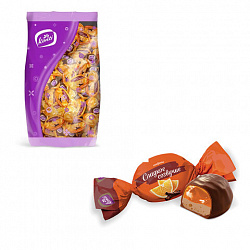 Конфеты шоколадные KONTI "Сладкое созвучие" со вкусом шоколада и апельсина, 1000 г, пакет, 13914