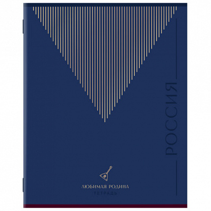 Тетрадь А5, 48 л., STAFF, скоба, линия, офсет №2 ЭКОНОМ, обложка картон, ТЕМНАЯ, 405629