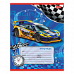 Тетрадь 12 л., HATBER, косая линия, обложка картон, "Спортивные авто" (микс в спайке), 013954, 12Т5В6
