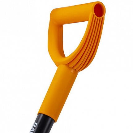 Лопата для авто и туризма, штыковая 15х20 см, ОБЩАЯ ДЛИНА 70 см, черенок сталь, V-ручка, RABBITEX (РАББИТЕКС) "STRONG METAL", 700483