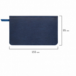 Еженедельник недатированный МАЛЫЙ ФОРМАТ 95х155 мм, А6, BRAUBERG "Iguana", под кожу, 64 л., синий, 114479