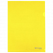 Папка-уголок жесткая А4, желтая, 0,15 мм, BRAUBERG EXTRA, 271705