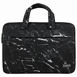 Сумка портфель HEIKKI STYLE (ХЕЙКИ) с отделением для ноутбука 13-14", 3 кармана, черная, 26х36х3 см, 272606