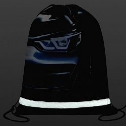 Мешок для обуви BRAUBERG KIDS, светоотражающая полоса, 46х36 см, "Dark car", 273439