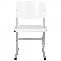 Стул ученический регулируемый СУТ.05-01, 400х375х660-740 мм, рост 4-6, серый каркас, фанера белая