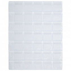 Листы-вкладыши для альбома "OPTIMA" на 35 монет d до 32 мм, КОМПЛЕКТ 10 шт., 200х250 мм, ПВХ, STAFF, 238085