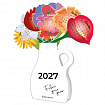 Календарь настольный, подарочный, фигурный, 2027, сувенир DIY, картон, BRAUBERG, "Букет", 116734