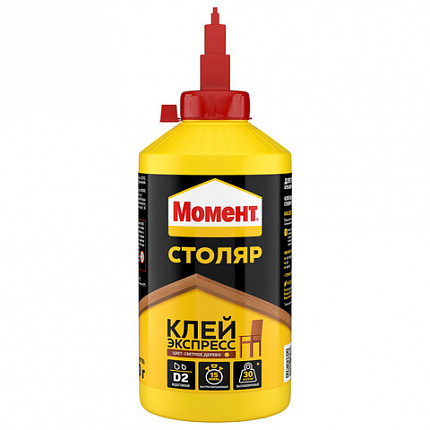 Клей специальный МОМЕНТ Столяр, 750г, для различных пород дерева, быстрой фиксации, 422984
