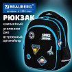 Рюкзак BRAUBERG OPTIMA, 2 отделения, с брелоком, "Открытый космос", 36х27х18 см, 272095