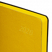 Ежедневник датированный 2026 А5 138x213 мм, BRAUBERG "Stylish", под кожу, гибкий, желтый, 117101