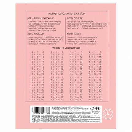 Тетрадь 12 л., HATBER Premium, клетка, обложка картон, плотная бумага 80 г/м2, "NEWtone" Розовый кварц, 089680, 12Т5A1_05056