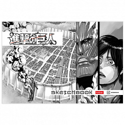 Альбом для рисования А4, 30 листов, скоба, обложка картон, HATBER, 205х290мм, "Атака Титанов_Манга", 084589, 30А4В