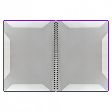 Папка-тетрадь для нот А4, 20 вкладышей на 40 страниц, на гребне, пластик, ФИОЛЕТОВАЯ, BRAUBERG, 404645