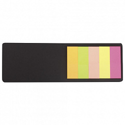 Закладки клейкие неоновые BRAUBERG бумажные, 45х15 мм, 100 штук (5 цветов х 20 листов), в картонной книжке, 122734