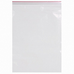 Пакеты с замком ZIP LOCK "зиплок", комплект 100 шт., 300х400 мм, ПВД, толщина 40 микрон, BRAUBERG, 606218