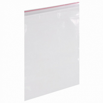 Пакеты с замком ZIP LOCK "зиплок", комплект 100 шт., 300х400 мм, ПВД, толщина 40 микрон, BRAUBERG, 606218