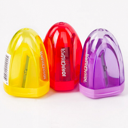 Точилка ЮНЛАНДИЯ "Спутник", с контейнером, пластиковая, корпус ассорти, 228447