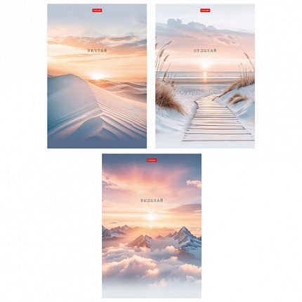 Тетрадь А4 48л. HATBER скоба, клетка, матовая ламинация, В моменте (микс в спайке), 0, 48Т4лВ1