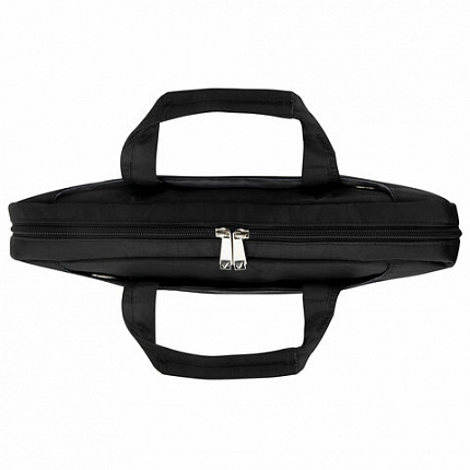 Сумка-портфель BRAUBERG с отделением для ноутбука 15,6", "Chance", 3 кармана, черная, 40х30х4 см, 240458