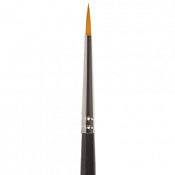 Кисть художественная проф. BRAUBERG ART CLASSIC, синтетика жесткая, круглая, № 1, длинная ручка, 200656