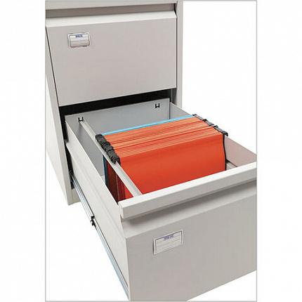 Шкаф картотечный ПРАКТИК "AFC-02", 713х467х630 мм, 2 ящика, для 110 подвесных папок, формат папок Foolscap или A4 (БЕЗ ПАПОК)