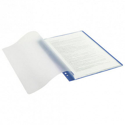 Папка 10 вкладышей STAFF "EVERYDAY" с перфорацией, мягкая, синяя, 0,16 мм, 224974