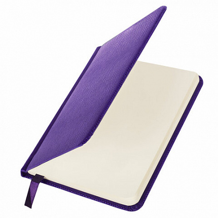 Еженедельник недатированный МАЛЫЙ ФОРМАТ 95х155 мм А6 BRAUBERG "Iguana", под кожу, 64 л., сиреневый, 114482