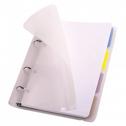 Тетрадь на кольцах А5 175х220 мм, 120 л., пластик с блестками, с резинкой и разделителями, BRAUBERG, Розовый, 404634