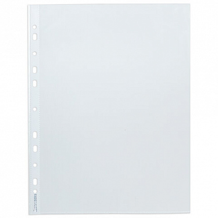 Папки-файлы перфорированные А4 BRAUBERG, КОМПЛЕКТ 50 шт., матовые, 45 мкм, 221712