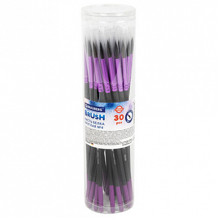 Кисть белка, круглая № 4, BRAUBERG PREMIUM, 200973