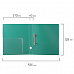 Папка на 2 кольцах BRAUBERG "Стандарт", 40 мм, зеленая, до 300 листов, 0,9 мм, 270481