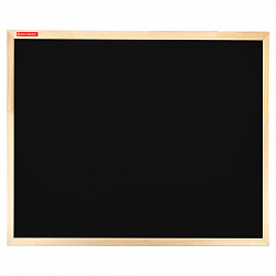 Доска для мела магнитная 50х70 см, черная, деревянная рамка, BRAUBERG "Wood", 238803