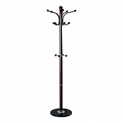 Вешалка-стойка BRABIX "CR-274", металл/мрамор, 1,8 м, на диске диаметром 36 см, 5 крючков + 4 дополнительных, венге, 601744