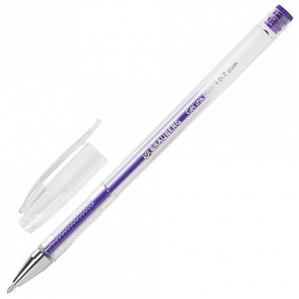 Ручки гелевые BRAUBERG "Jet", НАБОР 6 ЦВЕТОВ, МЕТАЛЛИК, узел 0,7 мм, линия письма 0,5 мм, 141029