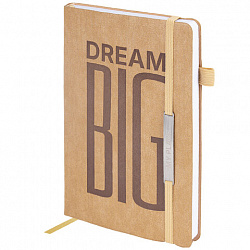 Ежедневник недатированный А5 138х213 мм BRAUBERG "BeStyle", под кожу, резинка, держатель, 160 л., песочный, 116216