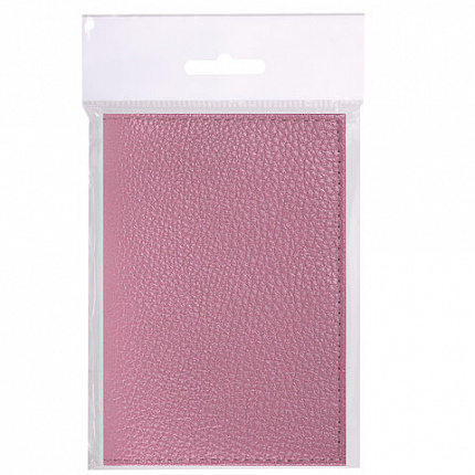 Обложка для паспорта натуральная кожа флоттер, кожаный уголок, пудрово-розовая, BRAUBERG, 238861
