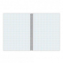 Тетрадь А4, 80 л., BRAUBERG, гребень, клетка, глянцевый лак, "CLOUD", 404053