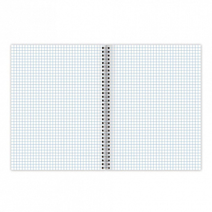 Тетрадь А4, 80 л., BRAUBERG, гребень, клетка, глянцевый лак, "CLOUD", 404053