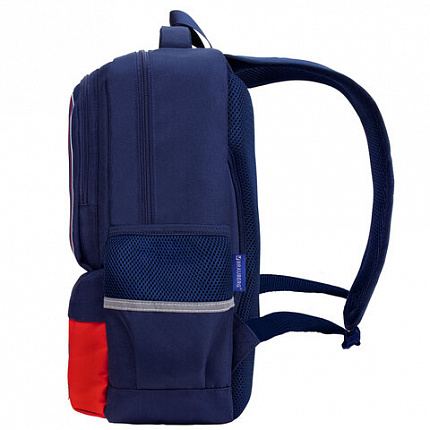 Рюкзак BRAUBERG STAR, 1 отделение, 5 карманов, "White eagle", синий, 40x29x13 см, 271427