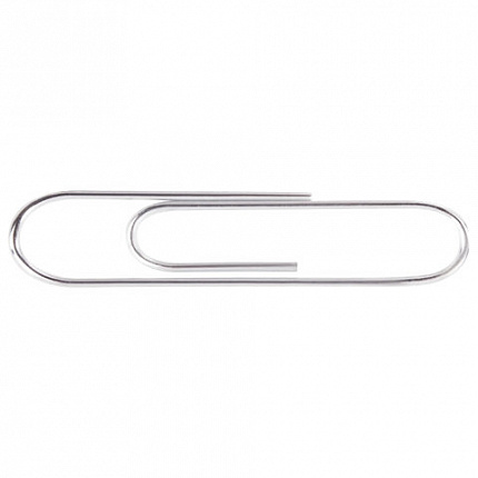 Скрепки большие 50 мм, STAFF "EVERYDAY", никелированные, 50 шт., в картонной коробке, 226759