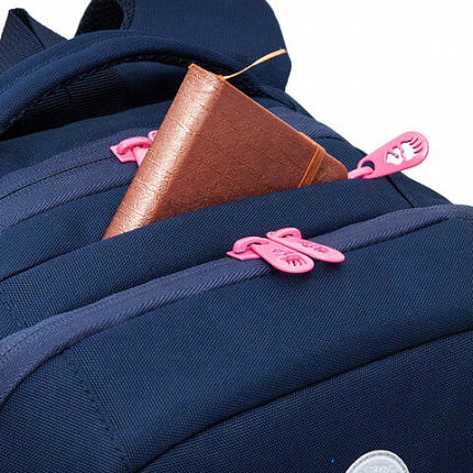 Рюкзак GRIZZLY школьный, анатомическая спинка, 2 отделения, для девочек, "BOUQUET", 39х26х17 см, RG-466-4/1