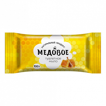 Мыло туалетное 100 г, "Медовое" АГРОПРОМ-ЮГ, натуральное, 1179477