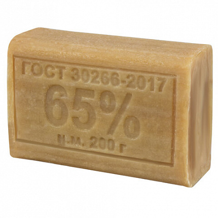 Мыло хозяйственное 65%, 200 г, МЕРИДИАН, без упаковки, МИНПРОМТОРГ