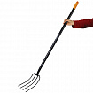Вилы садовые цельнометаллические 22х30 см, ОБЩАЯ ДЛИНА 150 см, черенок сталь, RABBITEX (РАББИТЕКС) "LONG HANDLE", 700489