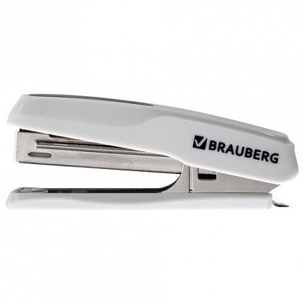 Степлер №10 BRAUBERG "Extra", до 20 листов, антистеплер, серый, 229083